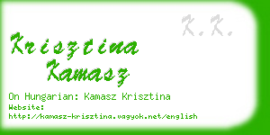 krisztina kamasz business card